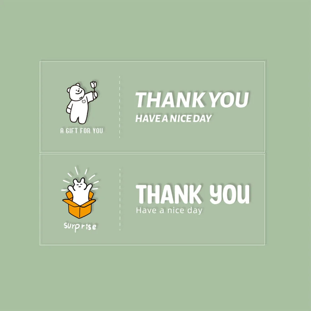 20pcs Transparent stickers Carton sealing stickers Seal Label Thank You Small Business Handmade Merchandise Decoration Stickers
