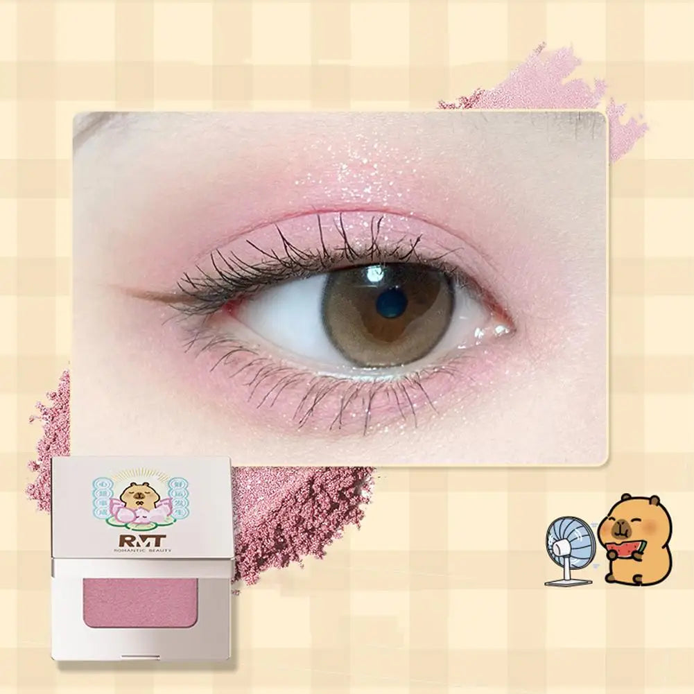 RMT Capybara Joint Single-color Eyeshadow Matte Eyeshadow Make Up Palette Metallic Shades Ideal Eyeshadow Make Up Palette