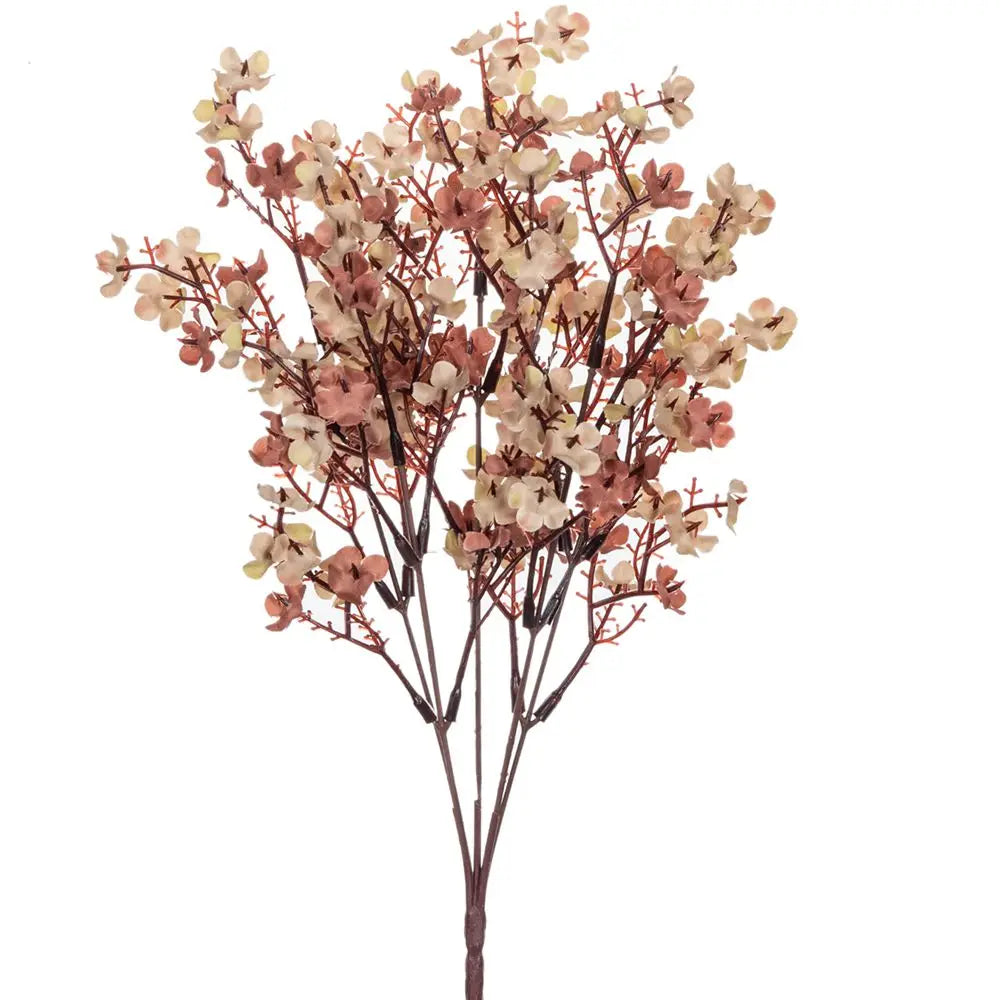 Artificial Flower Silk Gypsophila Peach Home Room Table Outdoor Garden Wedding Bridal Bouquet Festival Party DIY Gift Decoration