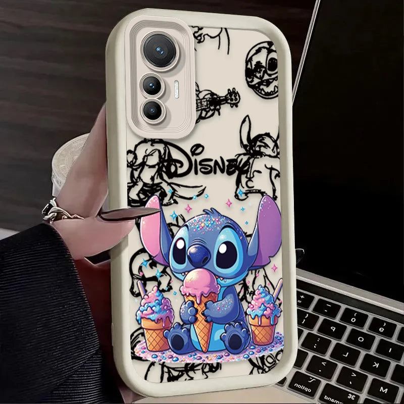 Anime Stitch Disney Phone Case for Xiaomi Mi 15 Ultra 14 13 12 12S 12X 11 Lite 5G NE 13T 12T 11T 14T Pro Soft Silicone Cover