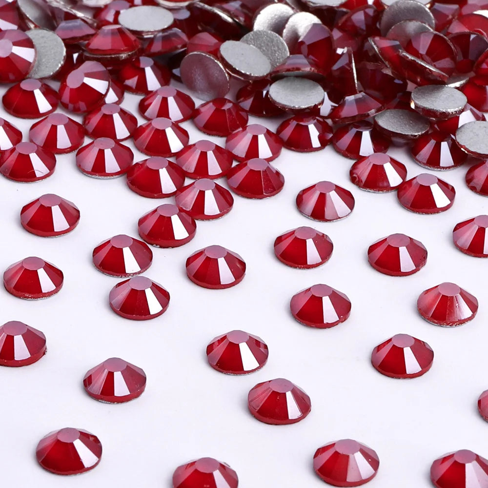 SS6-SS30 Mocha Non Hotfix Glass Rhinestone Glitter Flatback Crystals Stones Sliver Base Nail Gems Diamond Strass Nail Accessory