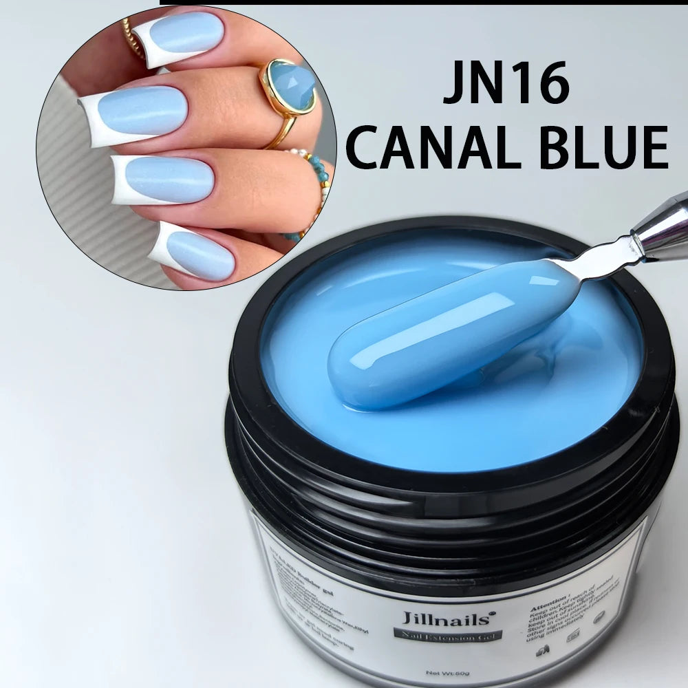 Jillnails Dusty Pink Nude Gel Nail Builder 50G Burgundy Shimmer Builder UV Gel for Nails Extension