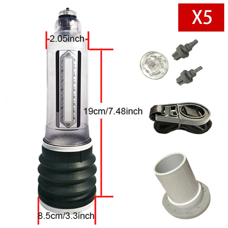 Male Vacuum Pump For Men Hydrotherapy Penis Pump Penis Enlarger Penis Enlargement Pump Cock Extender Dick Trainer Glans Sex Toys