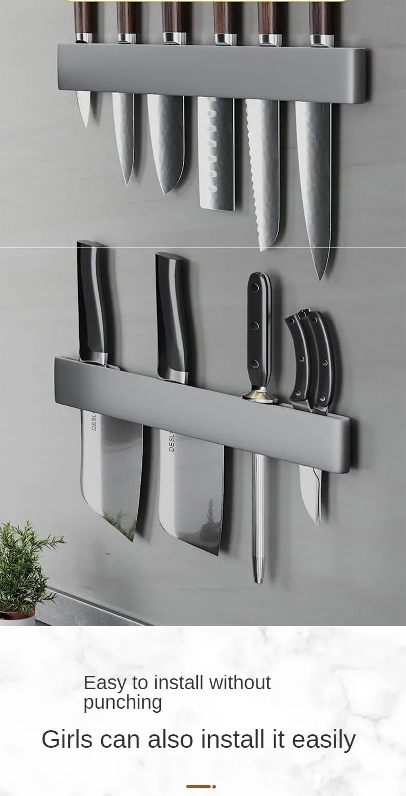 Wall-mounted Knife Organizer Kitchen Multifunctional Shelf Household Kitchen Knife Knife Storage Kitchen Storage Accessories