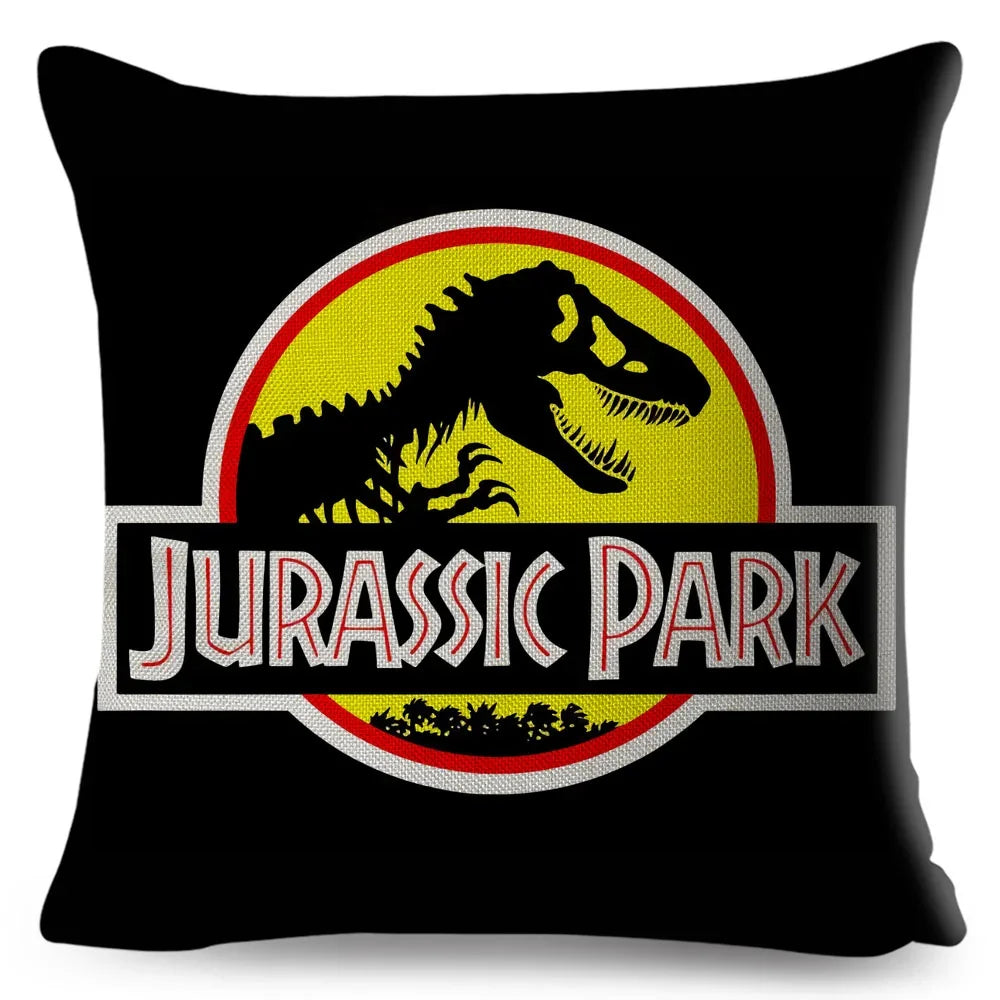 50 style Jurassic Park Logo Cushion Cover for Sofa Home Children Room Decor Dinosaur Print Pillowcase Polyester Pillow Case