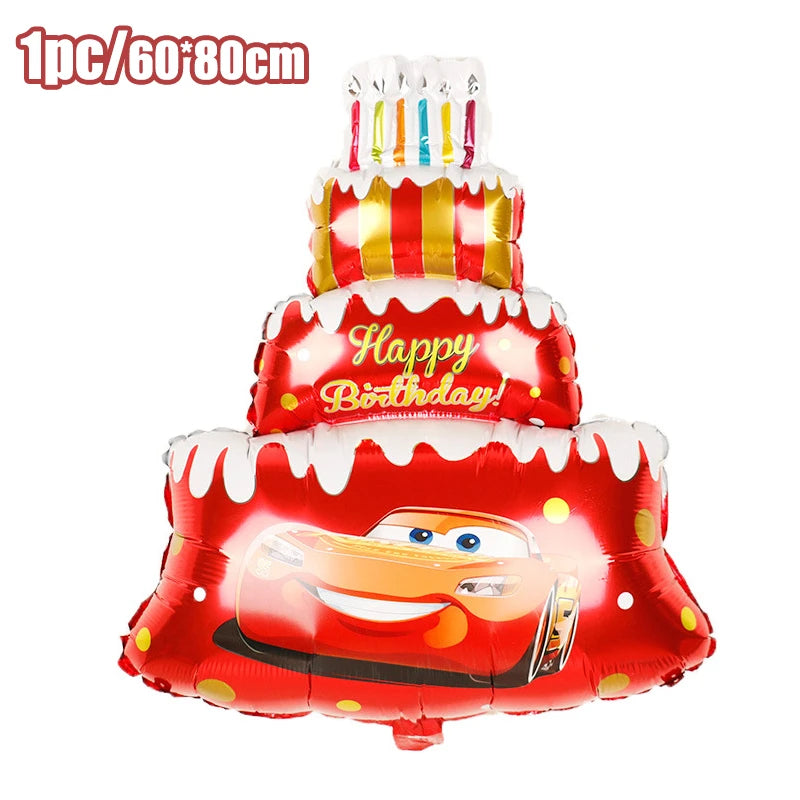 Disney Cars Birthday Decoration Cartoon Lightning Mcqueen Party Paper Plates Napkins Cups Balloon Event Supplies Baby Shower Kid