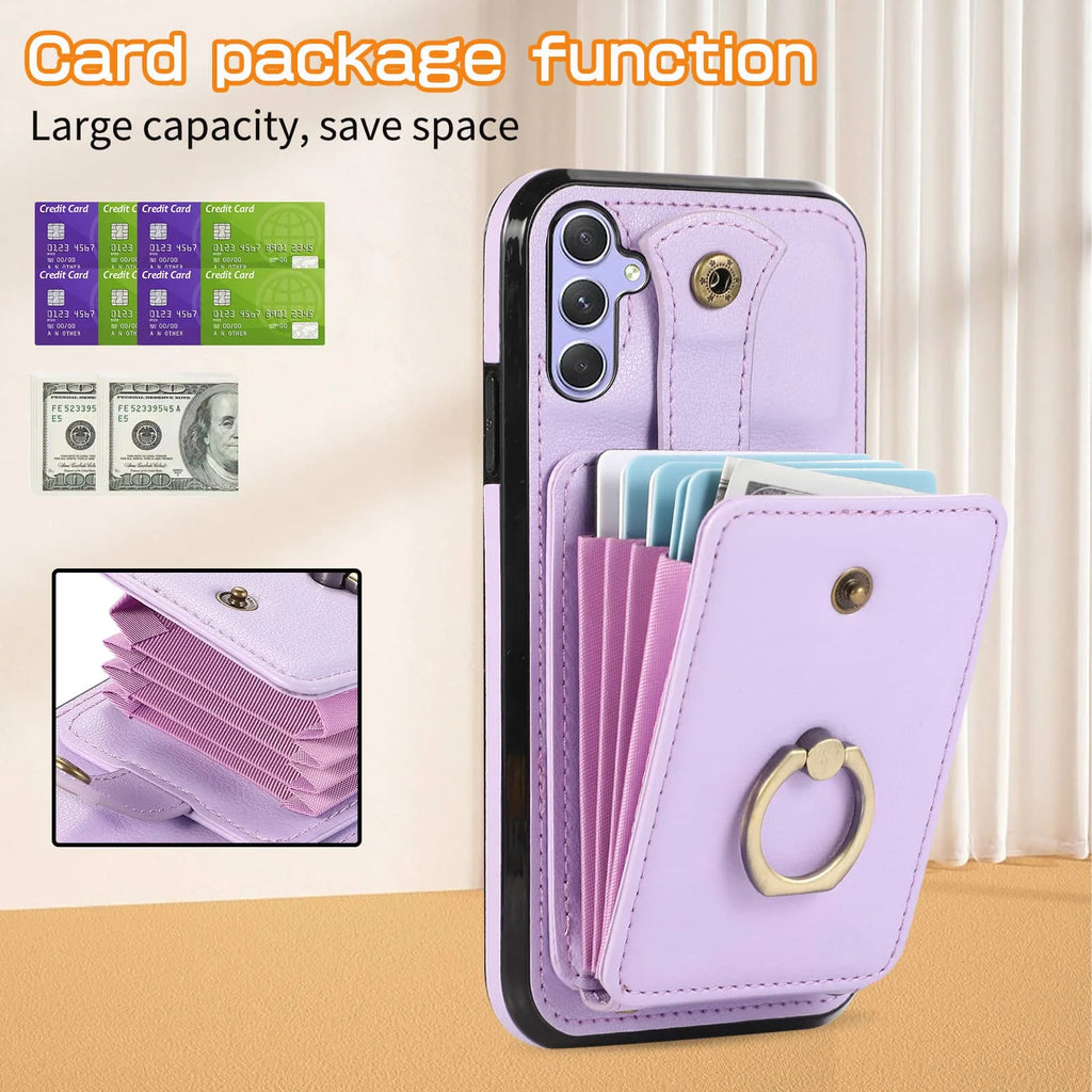 For Samsung Galaxy A16/A55/A15/A35/A25/A54/A34/A24/A14/A22/A53/A21S/A13/A12/A33/A32/A51/A71/A72/A52 Case Wallet with Card Holder