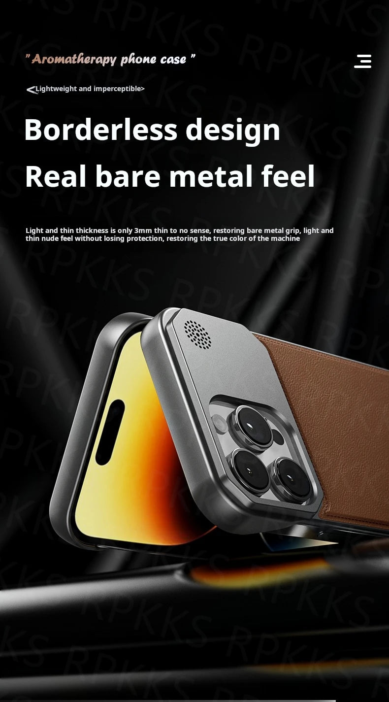 Luxury For Magsafe Magnetic Business Aromatherapy Case for iPhone 16 15 14 Plus 13 12 11 Pro Max  Frameless Armor Leather Cover