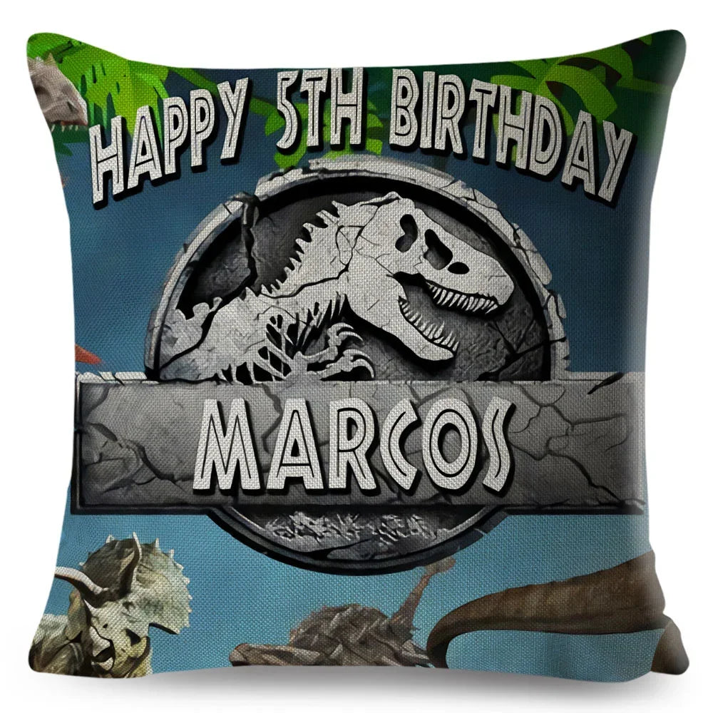 50 style Jurassic Park Logo Cushion Cover for Sofa Home Children Room Decor Dinosaur Print Pillowcase Polyester Pillow Case
