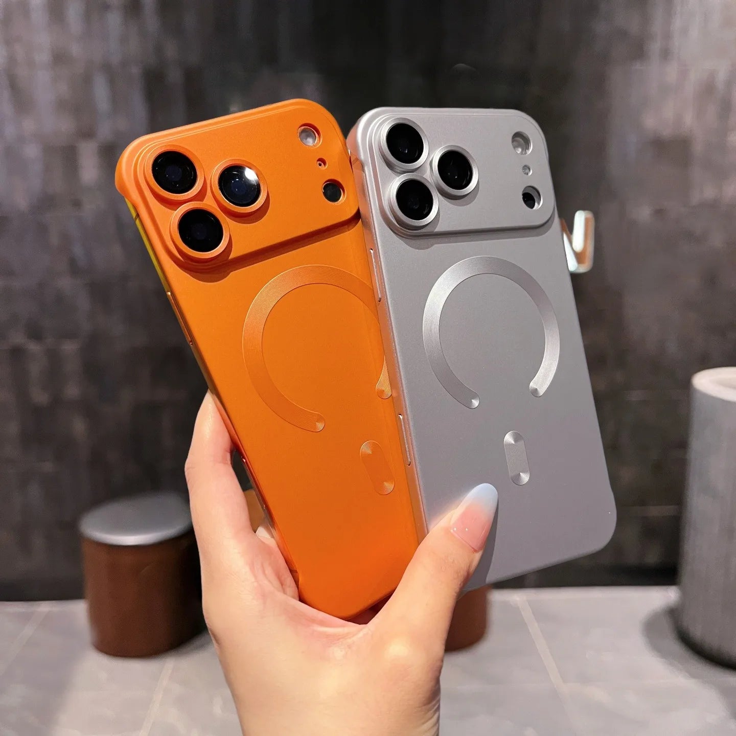 Ultra Thin PC Magsafe Case for iPhone 17 11 12 13 14 15 16 Pro Max Plus iPhone Air Frameless Shockproof Camera Protector Cover