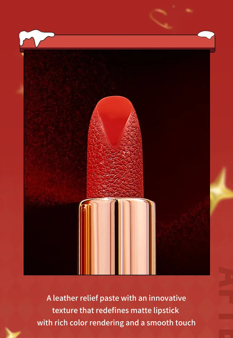 Christmas Matte Lip Gloss Set Lipstick Smooth Lasting Display Lip Gloss Waterproof Moisturizing Lipstick Holiday Gift Box Set