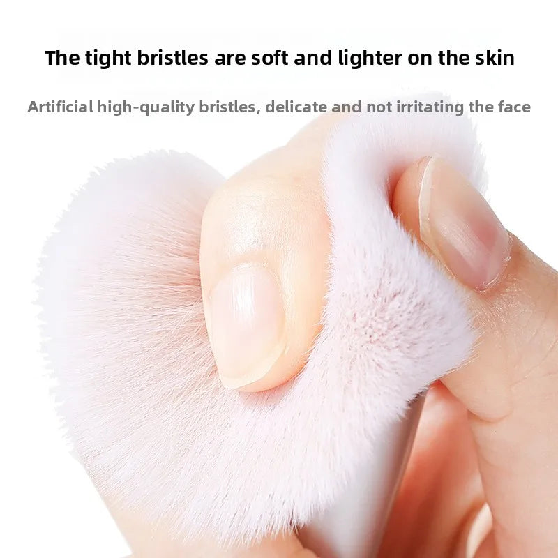 Dual Ended Face Brush - Powder/Blush/Highlighter/Contour Brush, Mini Makeup Brush Set, Portable Travel Cosmetic Tool