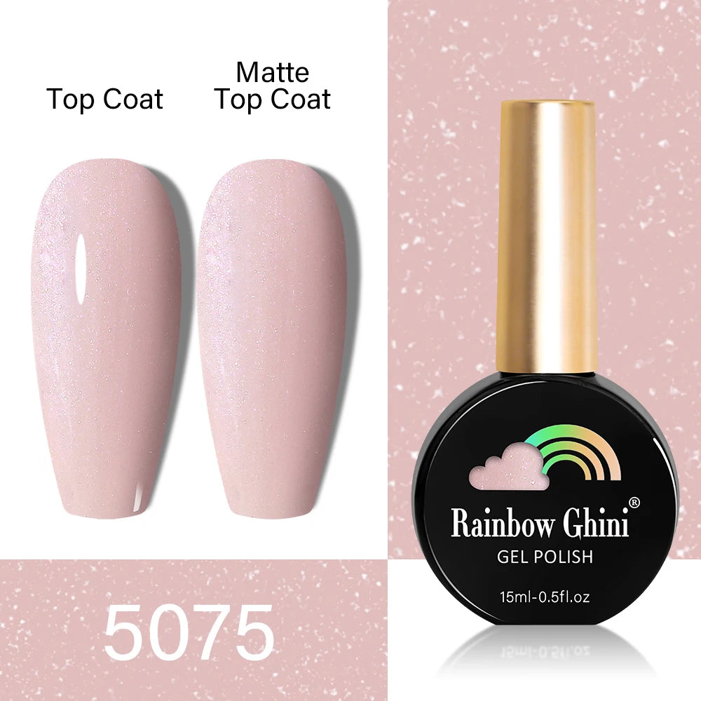 RG HEMA TPO FREE Neon Glitter Gel Nail Polish 15ml Nail Art Manicure Semi Permanent Gel Hybrid Varnishes Top Base Coat UV Nail