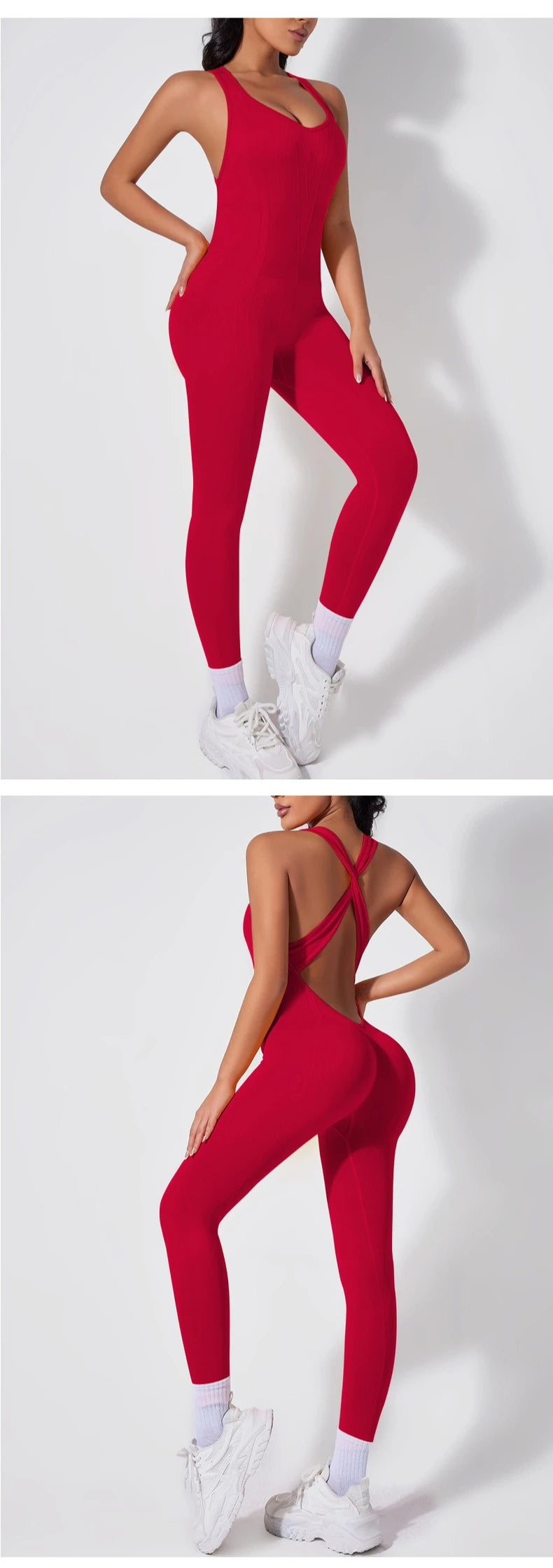 Back-crossing OpenBlack-back Jumpsuit Sportswear Bodysuits Women Yoga Sets Fitness One Piece Workout Playsuit Female