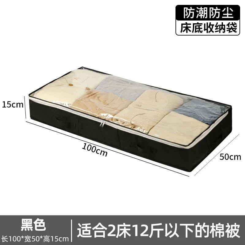 SRETNO Foldable Bed Sheet Storage Box Space Saving Multi-functional Quilt Cover Case Dustproof Underbed Storage Bags Household