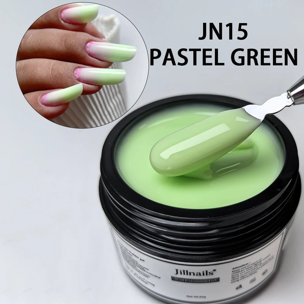 Jillnails Dusty Pink Nude Gel Nail Builder 50G Burgundy Shimmer Builder UV Gel for Nails Extension