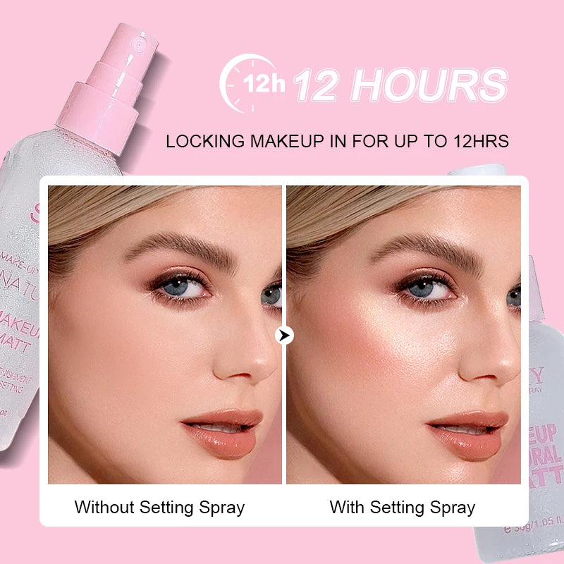 Quicksand Setting Spray Oil Control Long Lasting Matte Natural Non Greasy Waterproof Fast Film Formation Fixer Makeup Spray