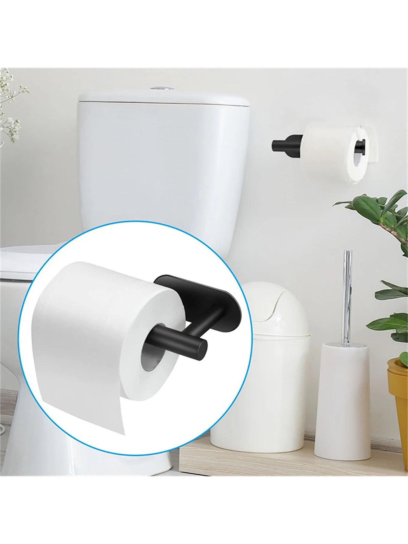 Kitchen Paper Towel Holder Adhesive Tissue Hanger Toilet Roll Paper Dispenser Cabinet Storage Napkin Rack Bathroom Accessories