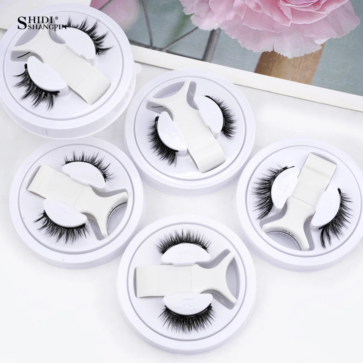 1Pair 3D Magnetic Lashes Kit Soft Natural Fluffy Reusable Faux Mink Eyelashes NO Glue Needed False Cilios Makeup Tools Mix Style