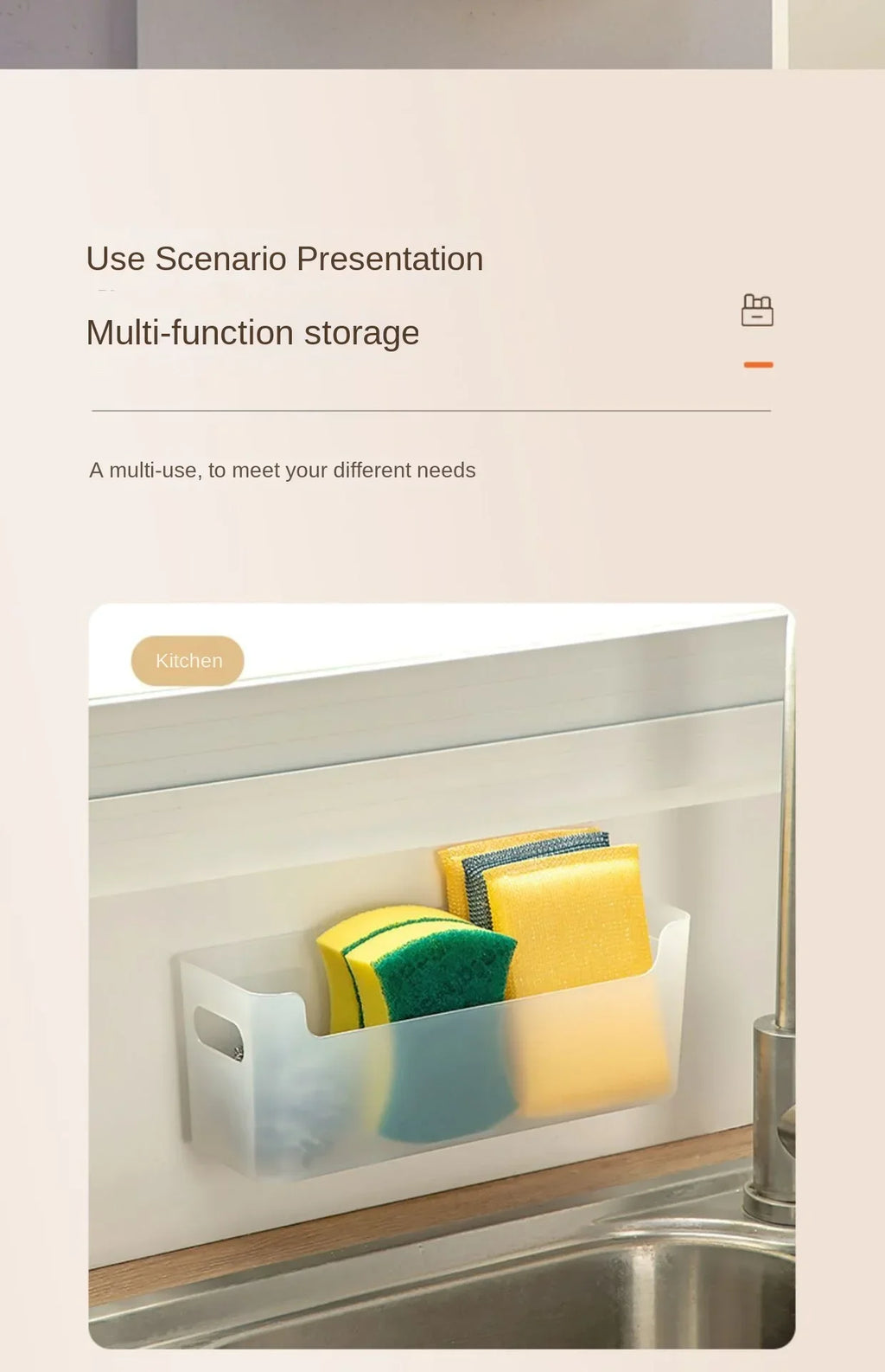 Non Perforated Cling Film Rack Inside Cabinet Wall Shelf Shelves Spice Rack Dish Drying Rack Cabinet Door Organiser for Kitchen