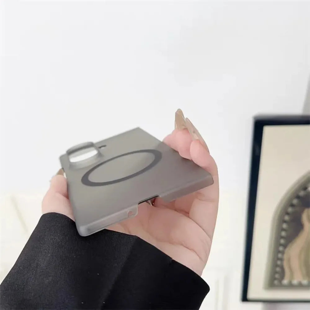 Transparent Ultra Thin Magnetic Phone Case for Samsung Galaxy Z Fold 7 6 5 4 3 Magsafe Wireless Charging Protection Cover Funda