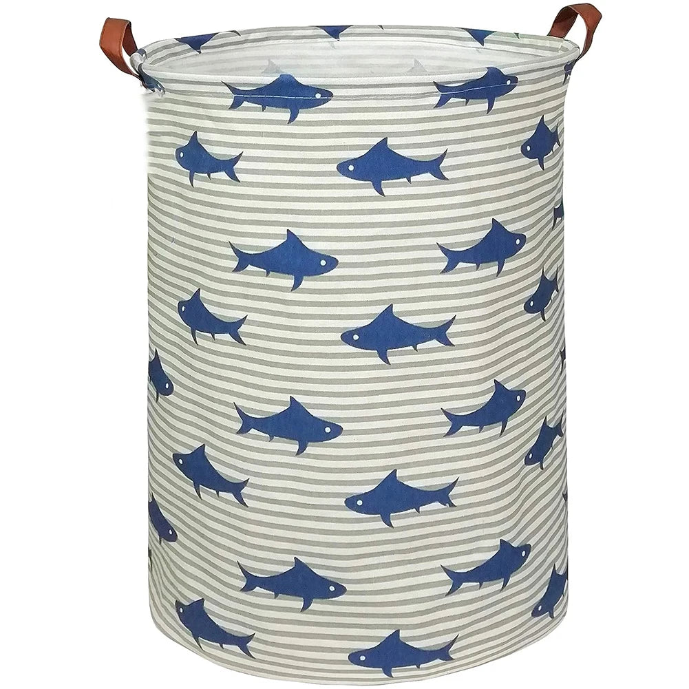 40x50cm Laundry Basket Foldable Canvas Large Dirty Clothes Toys   Storage Bag Foldable Hamper With Handles Home Organization