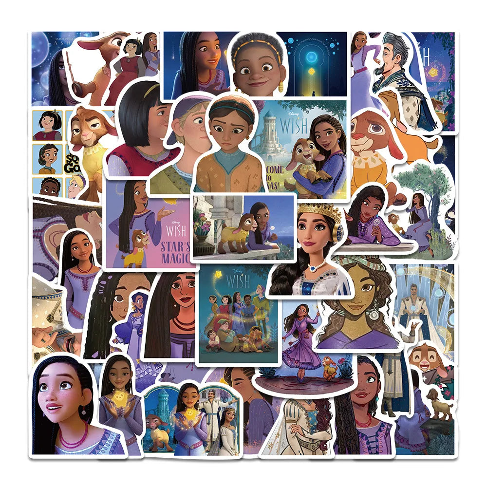 Cartoon Wish Birthday Party Decorations Asha Goat Balloons Disposable Tableware Plate Straw Napkin Princess Baby Shower Supplies