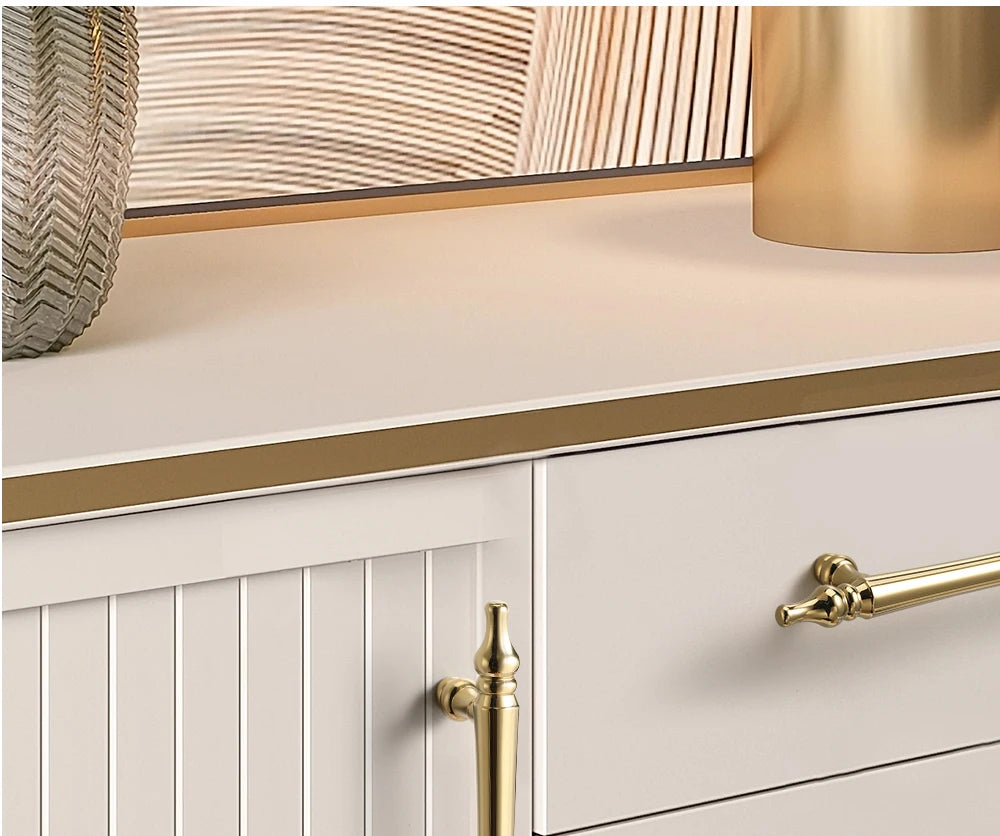 French luxury wardrobe cabinet door handle drawer cabinet Italian single hole creative design Golden European style handle