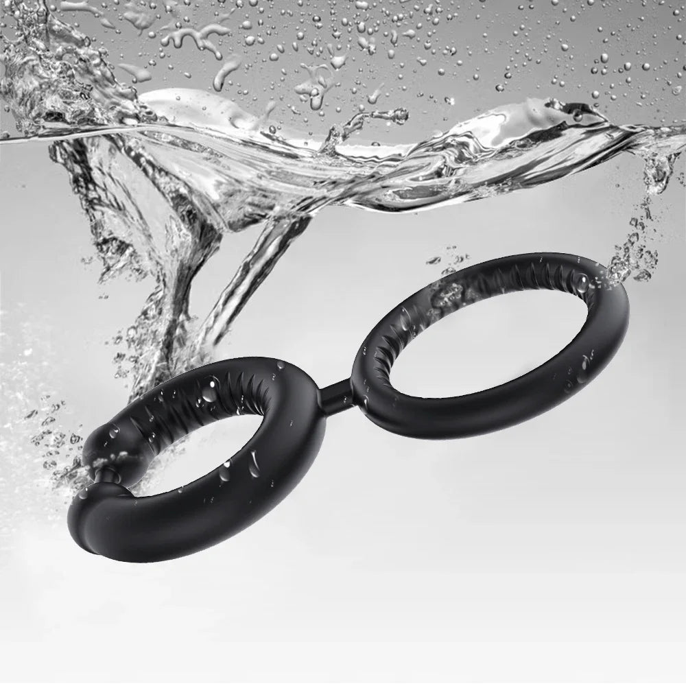 Men Penis Ring Cock Ring Sex Toy for Men Couples Ejaculation Delay Dual Ring Soft Sicilone Male Masturbator Penis Dick Trainer