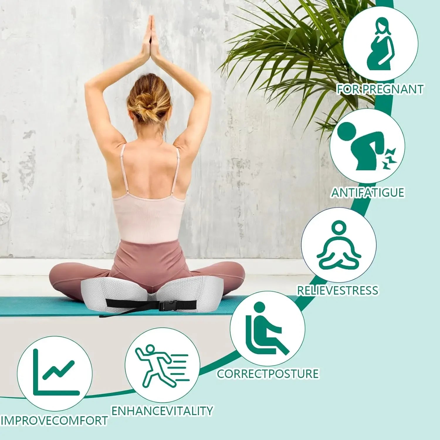 Seat Cushion,Orthopedic Memory Foam Prostate Cushion for Tailbone Sciaticaback Pain Relief Comfort Chair Car Seat(Black)