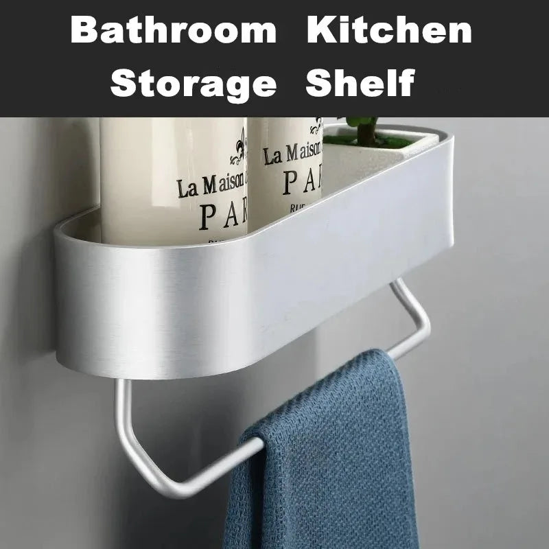 Aluminum Toilet Storage Rack Wall Mounted Bathroom Storage Rack Things for Bathrooms Organizer Bathroom Accessory