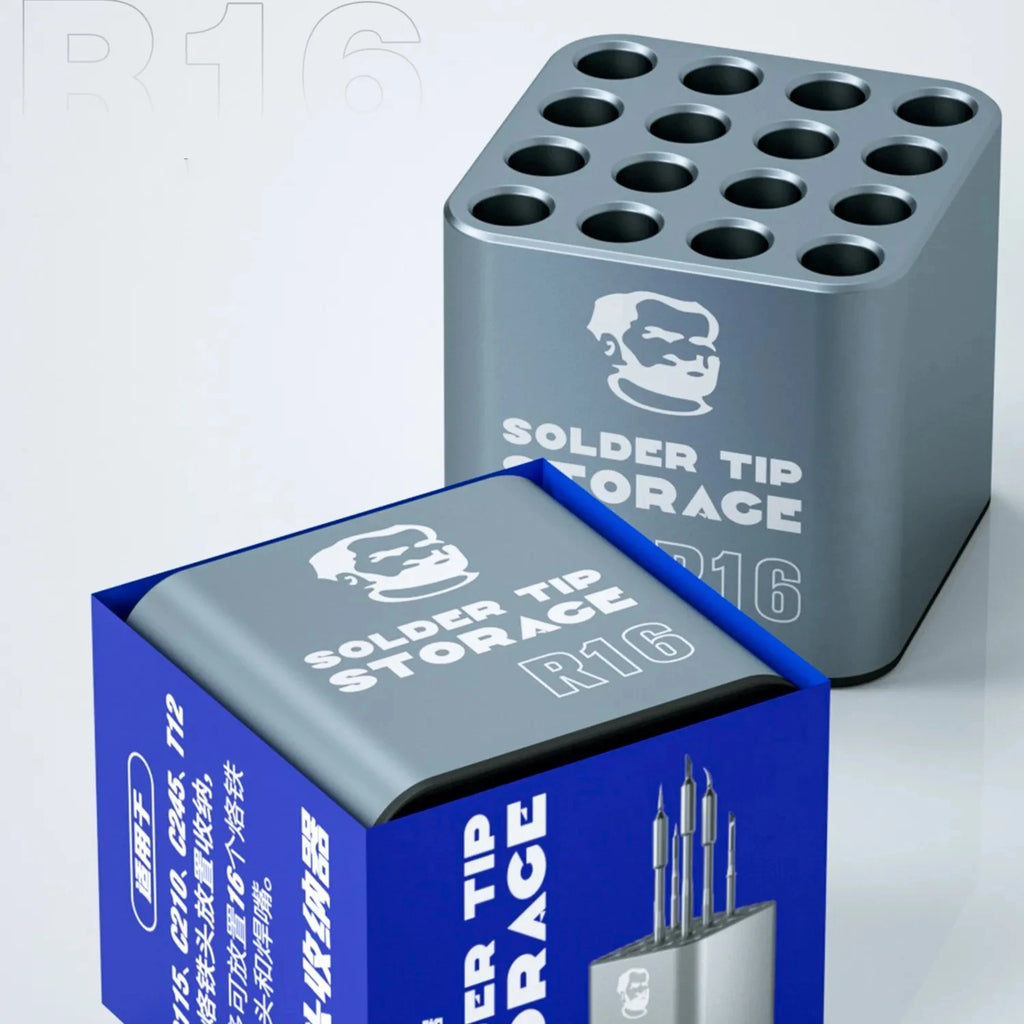 Solder Tip Storage MECHANIC R16 Multi-storage 16 Hole Position For C115 C112 C245 T12 Soldering Iron Tips Organizer Holds Up