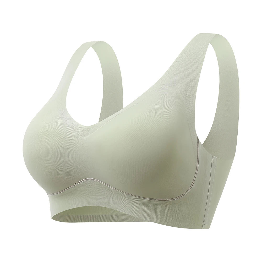 CAITING Seamless Women Underwear Sexy V-neck  Small Chest Gathered Adjustable Support Small Comfortable Thin  With Soft Support