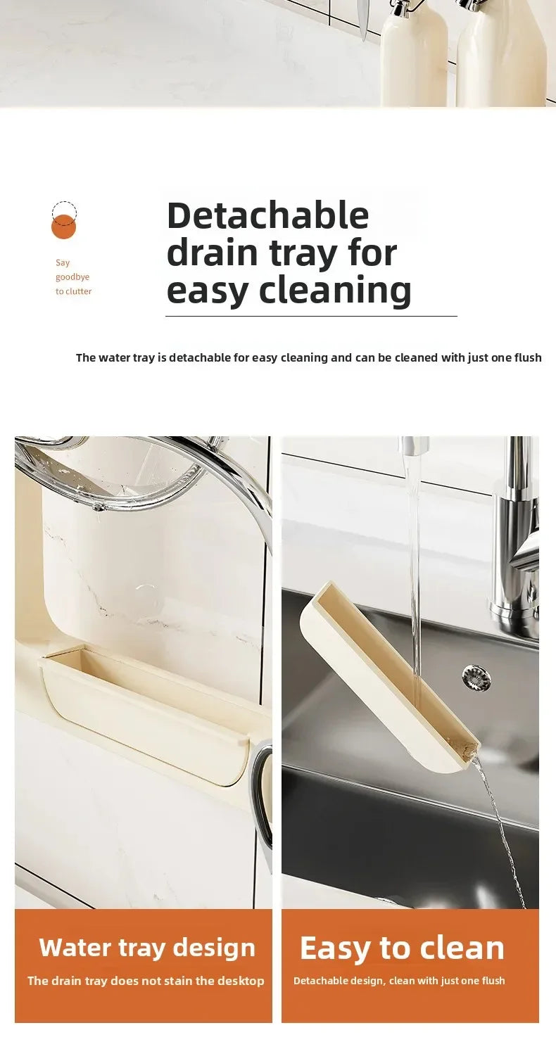 Double Layer Pot Lid Holder Kitchen Storage Rack Wall Mounted Cutting Board Stand Multi Functional Plastic Home Organization