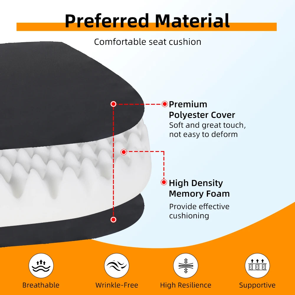 Summer Cool Seat Cushion Breathable Cool-feeling Fabric Butt Pad Car Seat Soft Office Home Stool Butt Cooling Pad