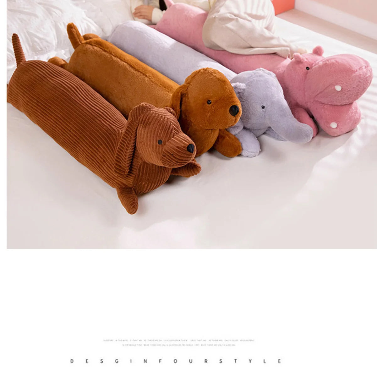 1pc Dachshund dog Plush throw Pillow Soft and Durable Faux Fur Throwing sofa Pillow Cushion Dachshund Animal