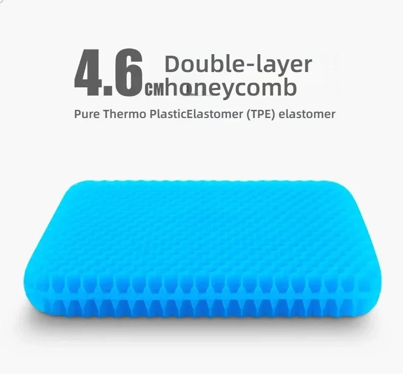 Car Use Square Cooling Breathable Polymer Gel Seat Cushion Anti-slip Hollow Out Design Summer Ice Mat for House Couch and Chairs