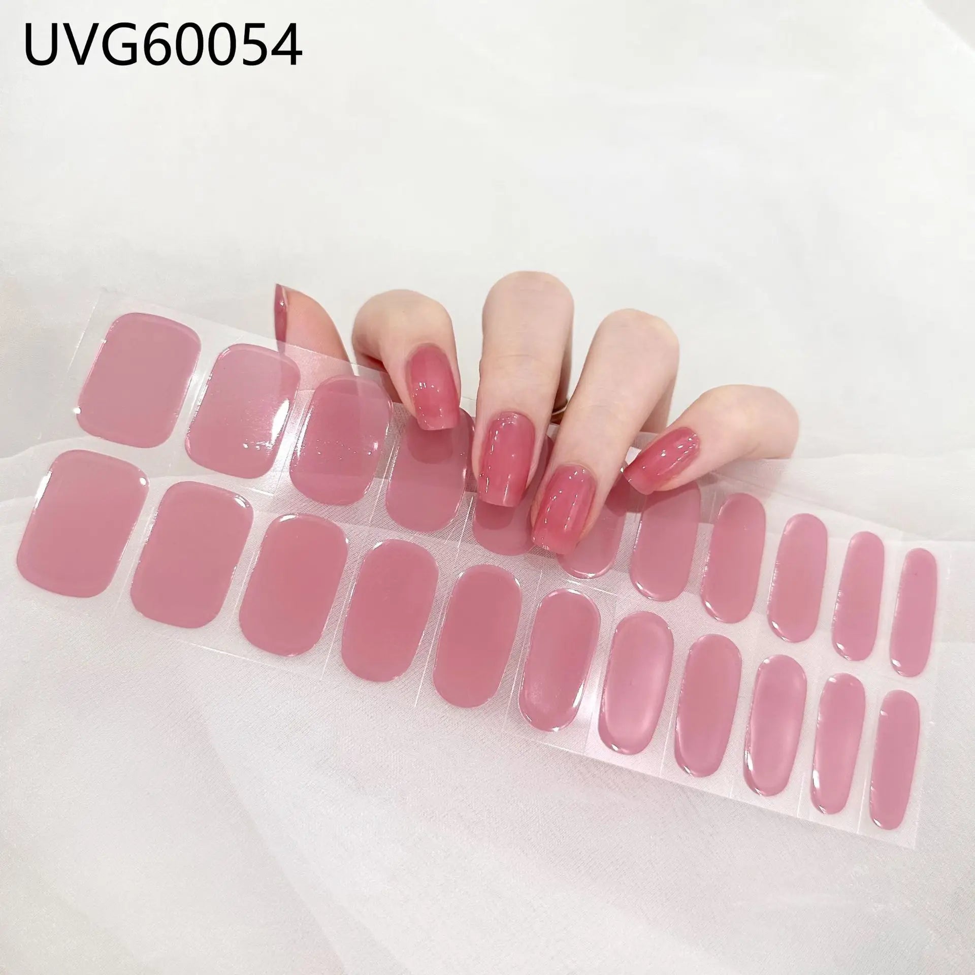 20/22tipsChristmas Semi Cured Nail Sticker UV Led Lamp Semi Cured Gel Design Nail Decals Waterproof Nail Stickers Nail Manicure