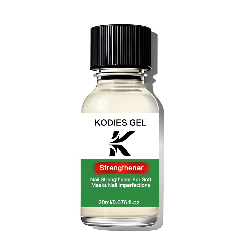 KODIES GEL Nail Strengthener Treatment for Soft Thin Nails Imperfection Keratin Base Coat Nail Growth System Natural Protein Oil