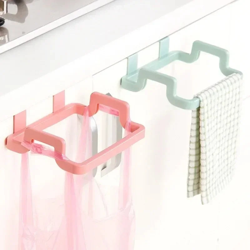 Garbage Hanging Bag Kitchen Trash Storage Rack Bag Hook Scouring Pad Dry Shelf Holder Kitchen Organizer Dish Rack