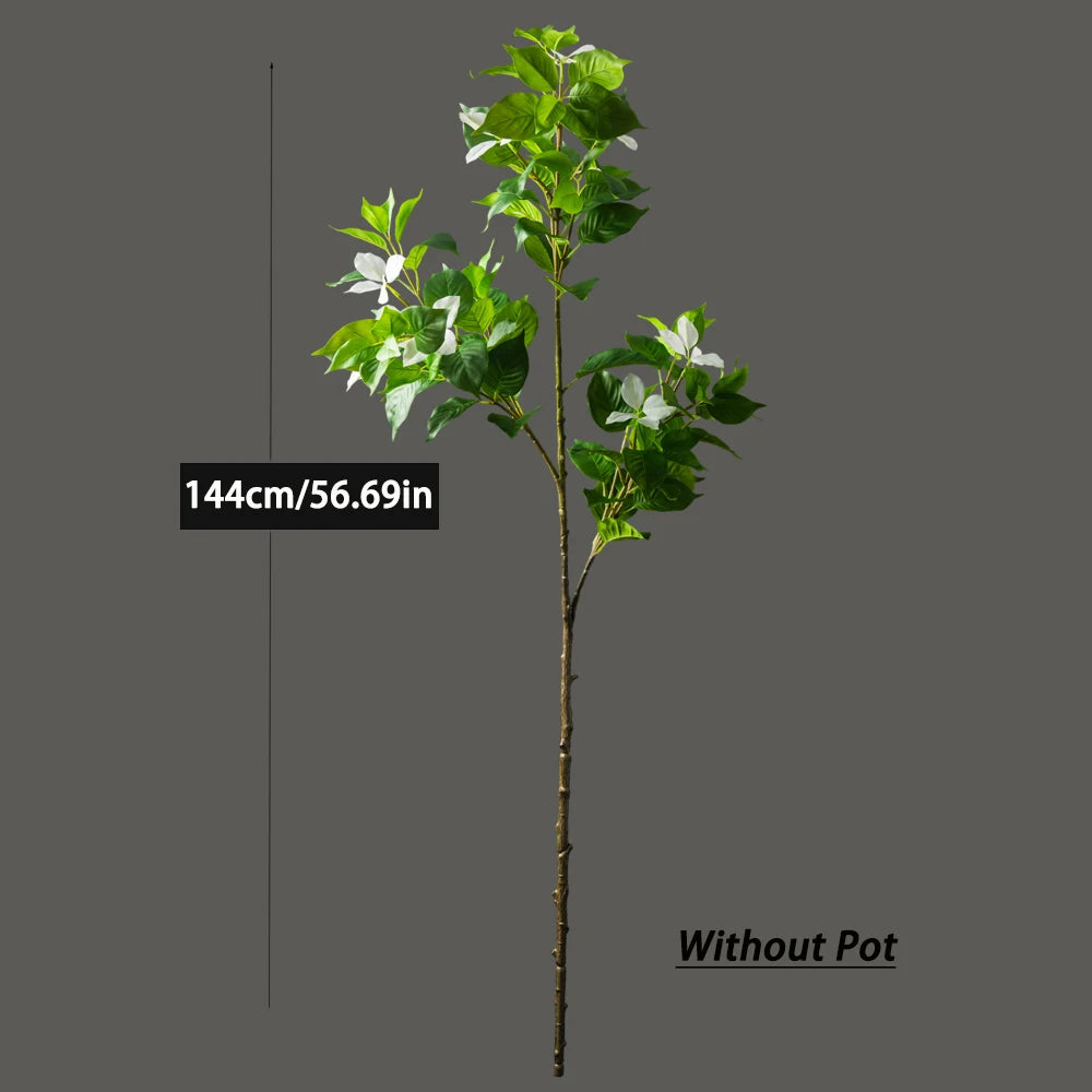 82-144cm Large Artificial Ficus Tree Fake Magnolia Plants Branch Tall Banyan Tree Faux Nandina Tree Rubber For Home Garden Decor
