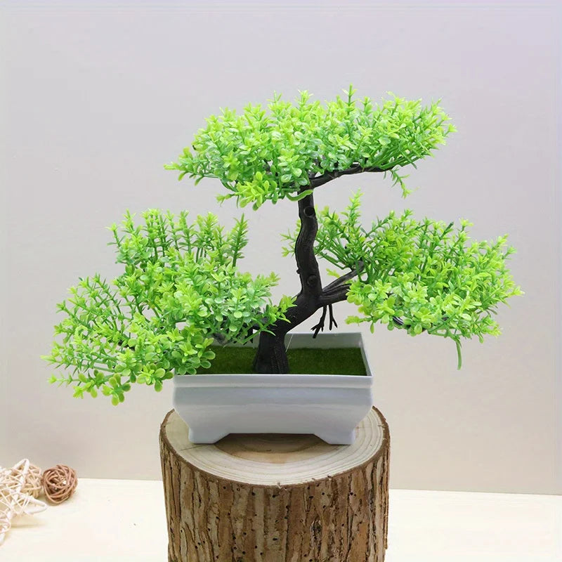 1pc Artificial Plants Bonsai Small Tree Simulation Pot Plants Fake Flowers Table Potted Ornaments Hotel Garden Home Decor Planta