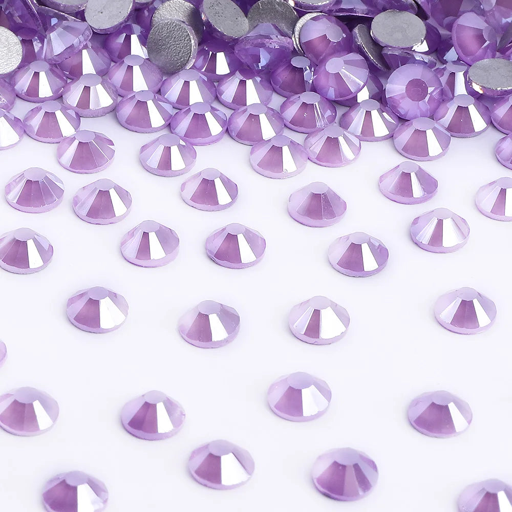 SS6-SS30 Mocha Non Hotfix Glass Rhinestone Glitter Flatback Crystals Stones Sliver Base Nail Gems Diamond Strass Nail Accessory