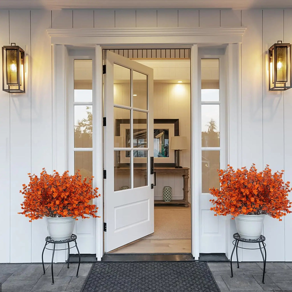 3pcs Baby Breathable Artificial Flowers, Silk Plants for Autumn Halloween Decor, Perfect Seasonal Home Decorations