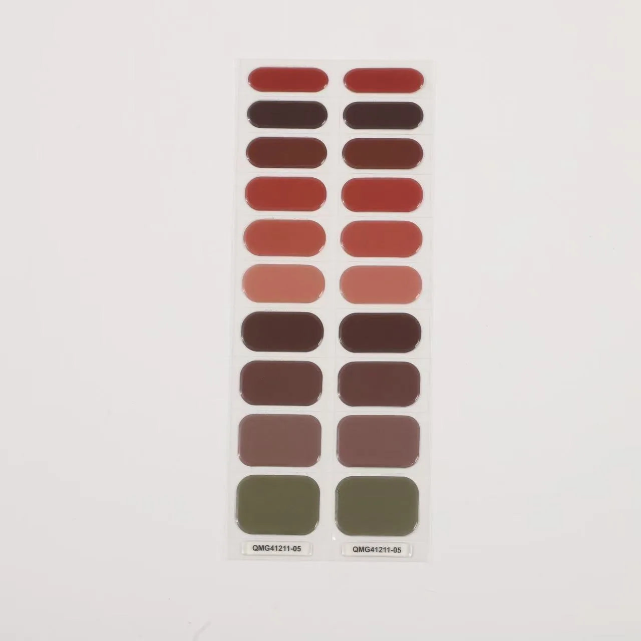 Semi-Cured Gel Nail Stickers Art Nail Decor Long-Lasting Solid Color Nail Strips UV Lamp Cured Manicure Gel Decal