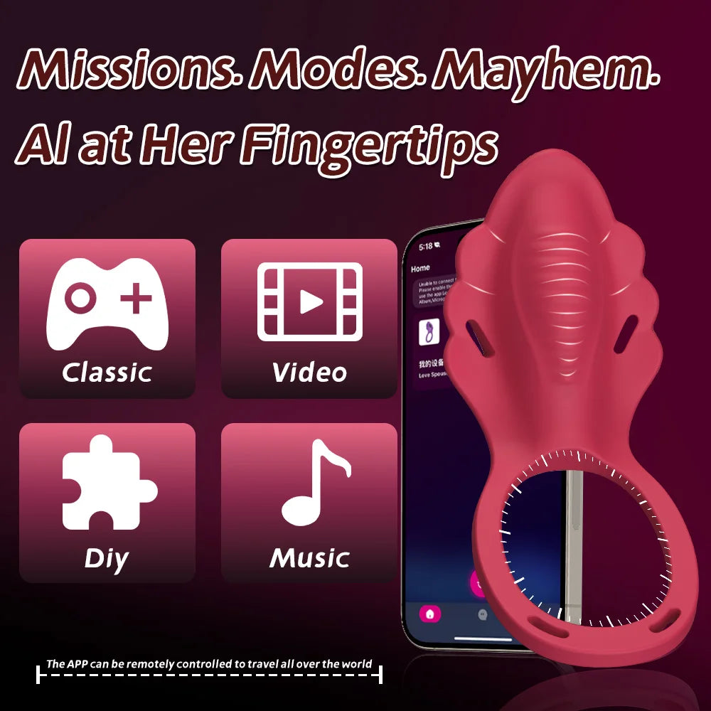 APP Control Wearable Panty Vibrator for Women Vibrating Penis Ring Clitoral Stimulator Female Sex Toy for Men Sexual Pleasure