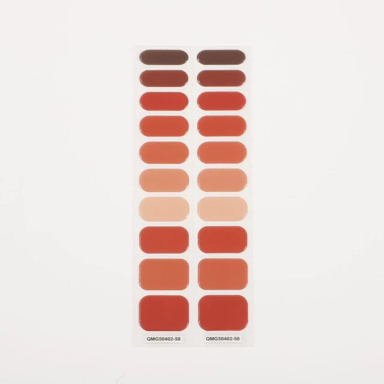 Semi-Cured Gel Nail Stickers Art Nail Decor Long-Lasting Solid Color Nail Strips UV Lamp Cured Manicure Gel Decal