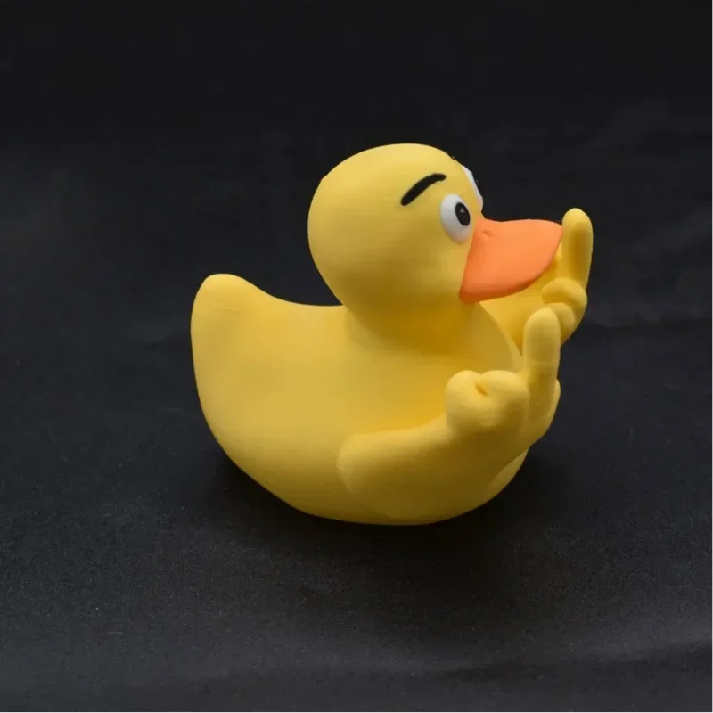 Duck hands with middle finger ornaments home garden resin craft design ornaments cute duck swimming office desk funny decorative