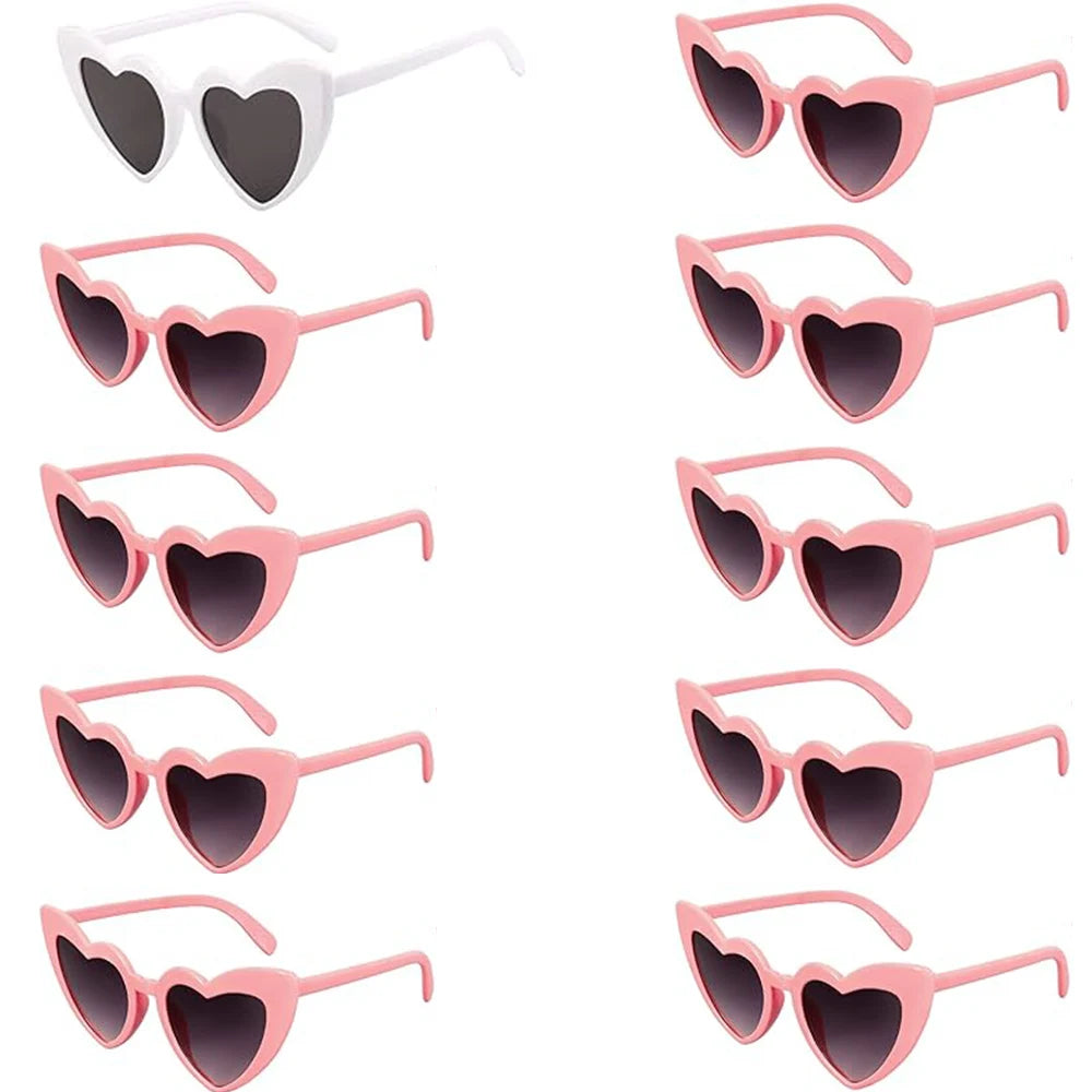 Bachelorette Party Sunglasses Wedding Bridal Shower Decor Hen  Supplies Bride To Be Bridesmaid Gift Heart Shaped Glasses