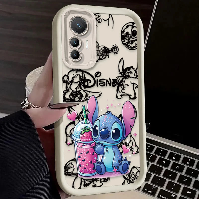 Anime Stitch Disney Phone Case for Xiaomi Mi 15 Ultra 14 13 12 12S 12X 11 Lite 5G NE 13T 12T 11T 14T Pro Soft Silicone Cover